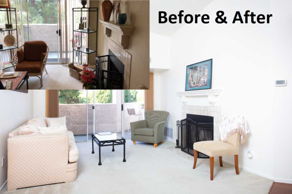 Staging before and after